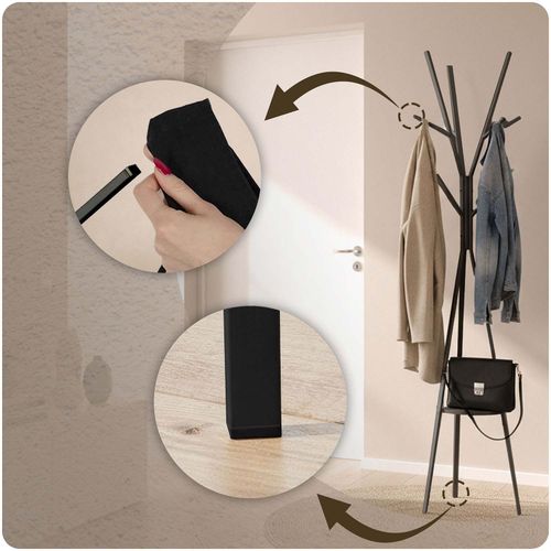 Wieszak na ubrania metalowy z półką stojący Massido MS-869 na Arena.pl