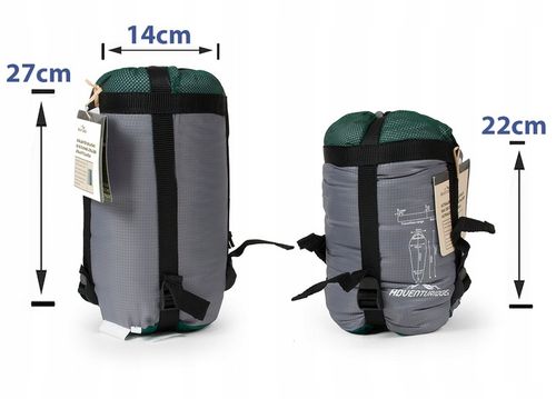 ADVENTURIDGE LEKKI ŚPIWOR KOPERTA KOŁDRA 700g WORKEK KOMPRESYJNY Do -4°C na Arena.pl