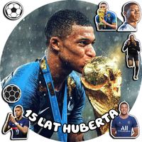 OPŁATEK NA TORT 20CM - PIŁKA NOŻNA MBAPPE KYLIAN + IMIĘ + ! 15CM 18CM