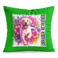 PODUSZKA ZIELONA PREZENT - PIES PSY PIESEK RASA LABRADOR RETRIEVER