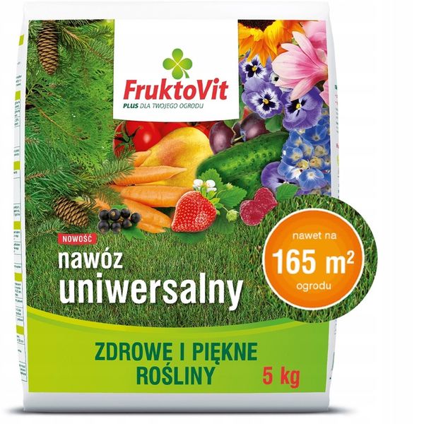 FruktoVit Plus Nawóz uniwersalny granulowany ogrodniczy 5kg ZDROWE ROŚLINY zdjęcie 1