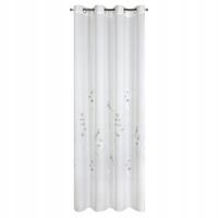 Firana gotowa na przelotkach ISABEL 140x250 Eurofirany biała