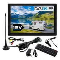 Telewizor turystyczny mobilny TV 14 cali USB HDMI DVBT2 HEVC 230V 12V