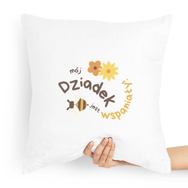 Poduszka Na Dzień Dziadka Dziadek Jest Wspaniały Z Nadrukiem Ze Zdjęciem zdjęcie 1