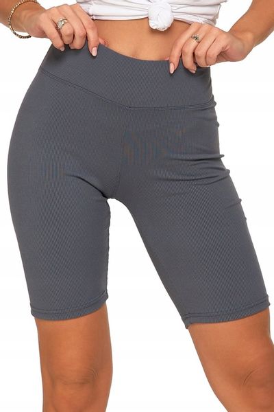 KOLARKI LEGGINSY GETRY DAMSKIE KRÓTKIE Z WYSOKIM STANEM W PRĄŻEK MORAJ S/M zdjęcie 1