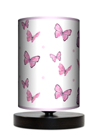 Lampa stołowa - drewniana mała - Motyle