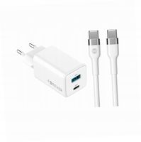 Szybka ładowarka GaN 45W 2 wejścia USB i USB-C z kablem do Motorola G51 5G