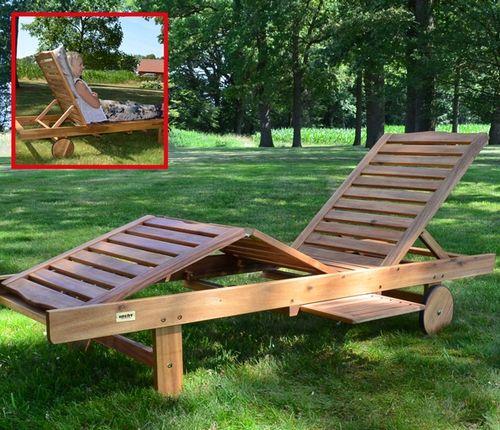 Leżak Leżanka Ogrodowy Drewniany HECHT Resort A Tropikalne Drewno Akacjowe na Arena.pl