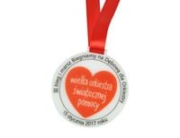 medal okolicznościowy pamiątkowy ze wstążką z plexi 8x8 cm 50szt