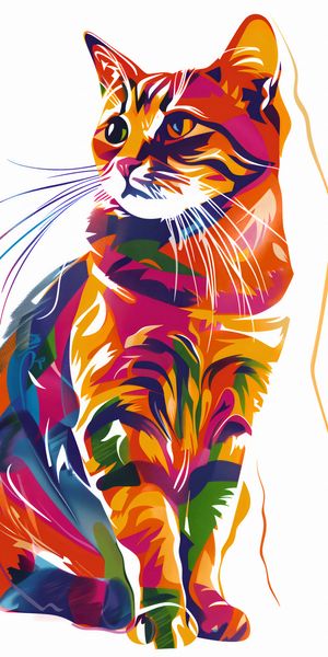Plakat 50x100cm Nasycony Kot zdjęcie 1