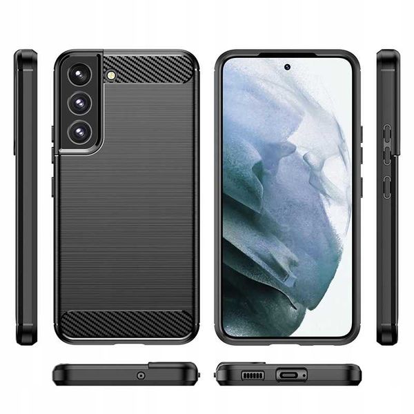 Spacecase Carbon Galaxy S23+ Black zdjęcie 1