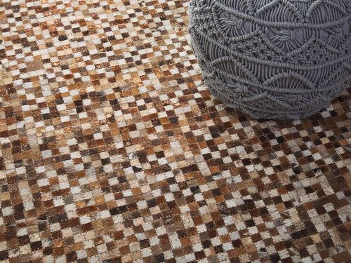 Dywan Patchwork Skórzany Brązowy 140 X 200 Cm Torul na Arena.pl