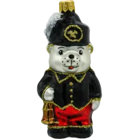 Bombka choinkowa szklana: Miś Górnik