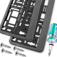 Ramki Pod Tablice Rejestracyjne Ramka Tablic CARBON Komplet Śrubki Wkrętak