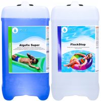 2 x Flockstop koagulant na mętną wodę 3l + środek na glony 3,2l antyglon su