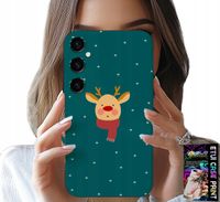 ETUI DO SAMSUNG GALAXY A16 4/5G - RENIFER NA ZIELONYM TLE ŚWIĄTECZNE WZORY