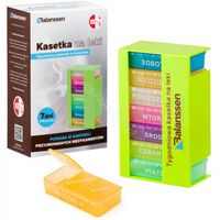 Kasetka tygodniowa na leki Balanssen 3 przegródki na dobę wieżyczka 7x3