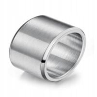 Szeroka Gładka Obrączka ze Stali Szlachetnej