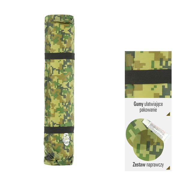 Mata samopompująca moro NC4050 185x65x5 cm Nils Camp zdjęcie 4