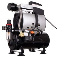 Mocny Kompresor Aerografu Butla 4L 350W Max 4 BAR 44 l/min Reduktor Filtr