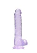 8"" / 20 Cm Realistic Dildo With Balls - Purple