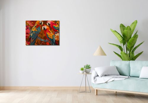 Obraz 70x50cm Kolorowe Ary na Arena.pl