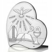 OBRAZEK pamiątka BIERZMOWANIA SREBRNY GRAWER