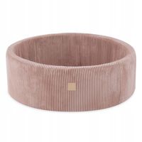 Suchy Basen bez piłek 90x30 dla Dzieci Różowy Sztruks Okrągły MISIOO