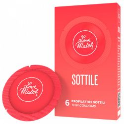 Cienkie Delikatne Prezerwatywy Love Match 6Szt zdjęcie 1