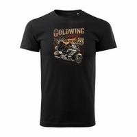 Koszulka motocyklowa z motocyklem na motor Honda Goldwing 1800 GL męska czarna S