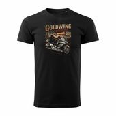 Koszulka motocyklowa z motocyklem na motor Honda Goldwing 1800 GL męska czarna XXL
