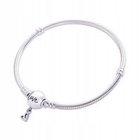 Bransoletka modułowa baza do Charms SREBRO 925 Serce Love 20 cm