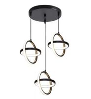 Lampa geometryczna LED klosz wisząca sufitowa AT52-3SL-Black