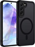 Etui do SAMSUNG S22 5G do MagSafe CZARNY MAT + SZKŁO HARTOWANE