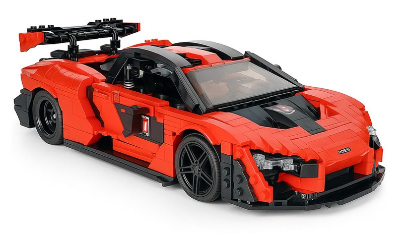 Zestaw Klocków Auto Sportowe Pomarańczowe 1372El. zdjęcie 1