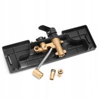 Bateria kolumna prysznicowa deszczownica czarna półka pod prysznic wylewka