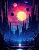 Plakat 50x65cm Gwieździste Miasto