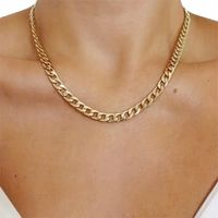 NASZYJNIK ZŁOTY ŁAŃCUCH PANCERKA 50 cm STAL CHIRURGICZNA 316 L