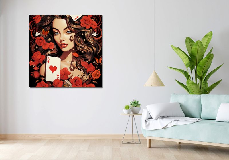 Obraz 100x100cm Różany Hazard zdjęcie 2