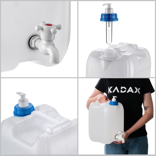 KADAX Kanister Na Wodę Umywalka Pojemnik Dozownik mydło Płyny 10L Z Kranem na Arena.pl