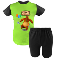 Krótka Piżama dziecięca Grizzy i Lemingi