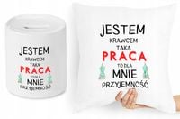 Dla Krawca Krawcowej Zestaw Poduszka + Skarbonka Z Nadrukiem Ze Zdjęciem