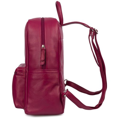 Skórzany plecak A4 duży pojemny do szkoły Włoski kremowy P16 na Arena.pl