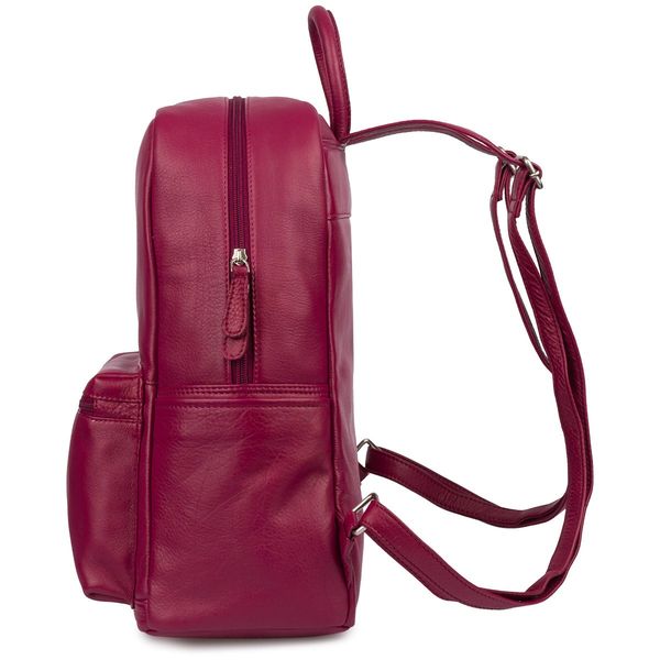 Skórzany plecak A4 duży pojemny do szkoły Włoski kremowy P16 zdjęcie 4