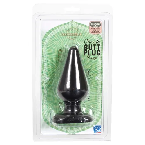 doc johnson classic plug large black - duży model, 14 cm, czarny na Arena.pl