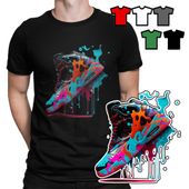 KOSZULKA T-SHIRT MĘSKI WYBÓR - BUTY AIR ZABAWNE WZORY - M