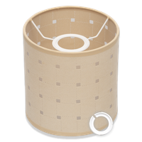 Abażur beżowy Cerlux 15x15 cm E27 E14 tkanina ABL15/15