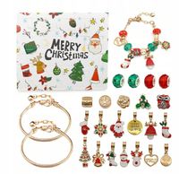 Kalendarz adwentowy 2024 bransoletka modułowa DIY Charms Święta MIKOŁAJKI