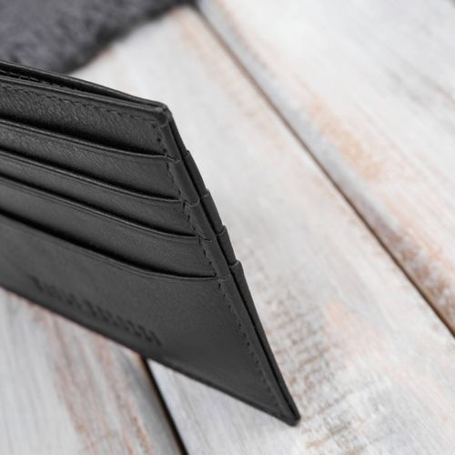 etui na karty kredytowe skórzane praktyczne etui rfid czarne z wycięciem na Arena.pl