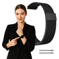 Pasek metalowy do Garmin Forerunner 255S 265S Vivoactive Venu4S czarny 18mm